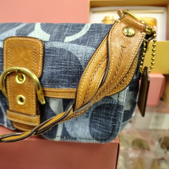 Coach Blue and Brown Crossbody Bag - Picture 12 of 12